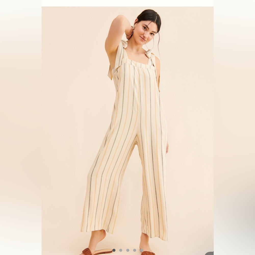 Anthropologie Sancia Mae Striped Jumpsuit